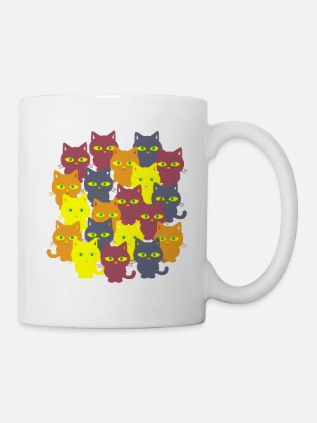 Katzen, nichts als Katzen - Tasse - Weiß