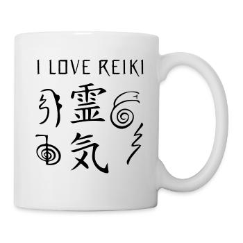 J’aime le Reiki | Ésotérisme Des Cadeaux De Reikimeister - Mug blanc - blanc - Droite