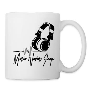 Music Never Sleep - Tasse - Weiß - Rechts