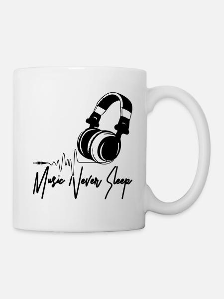 Music Never Sleep - Mug blanc - blanc