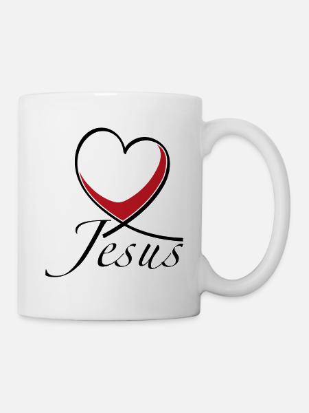 Jesus mein Herz - Tasse - Weiß