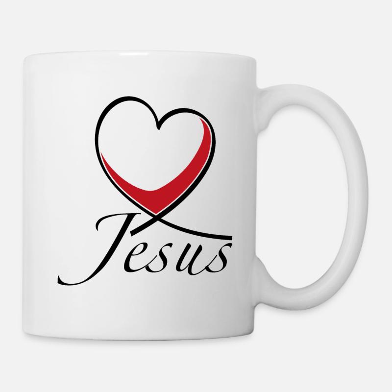 Jesus mein Herz - Tasse - Weiß