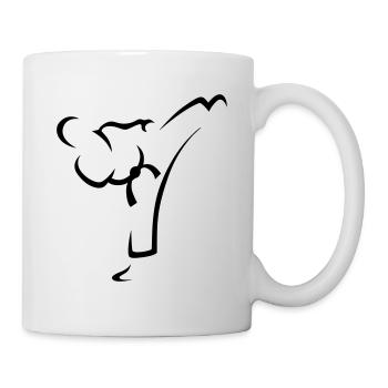 Kick arts martiaux Taekwondo Karaté - Mug blanc - blanc - Droite