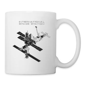 Internationale Raumstation mit Sojus - Tasse - Weiß - Rechts