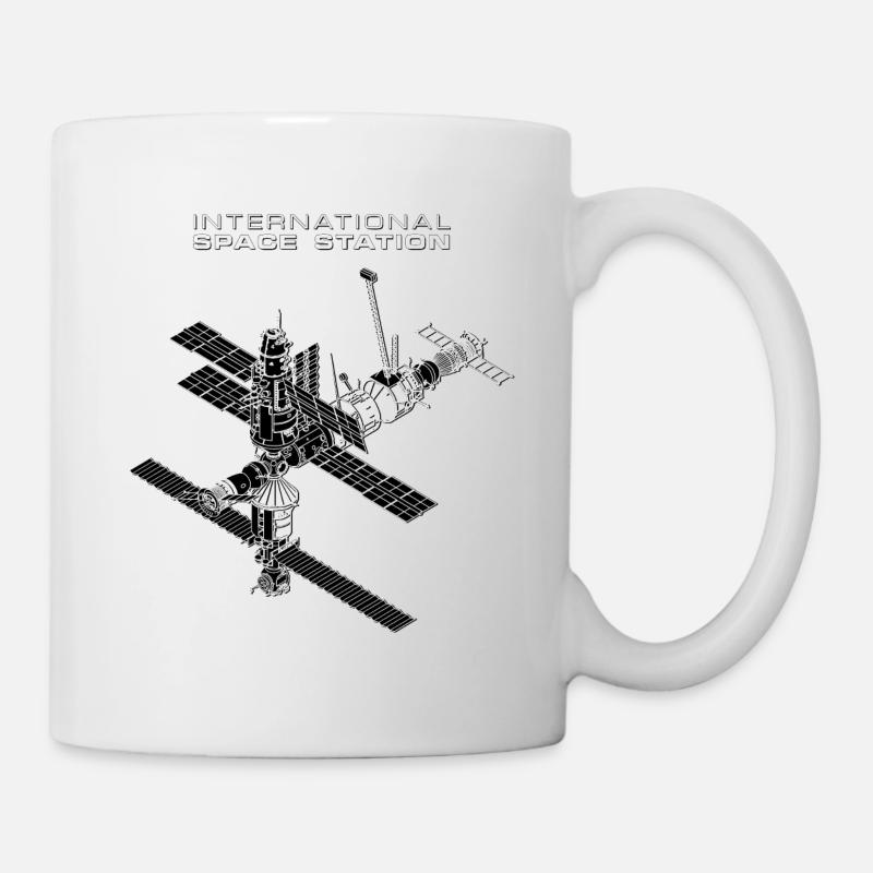 Internationale Raumstation mit Sojus - Tasse - Weiß