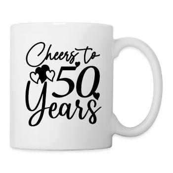 Vive 50 ans - Cadeau d’anniversaire ou d’anniversaire - Mug blanc - blanc - Droite