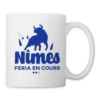 Feria de nîmes taureau et alcool - Mug blanc - blanc - Droite