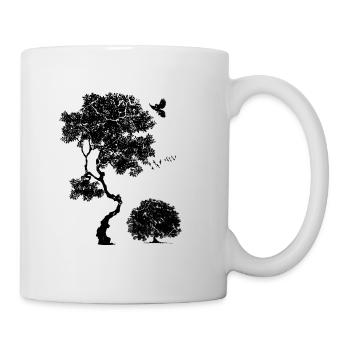 Forest, Tree birds, Nature, Men's Graphic, Trees - Mug - white - Right