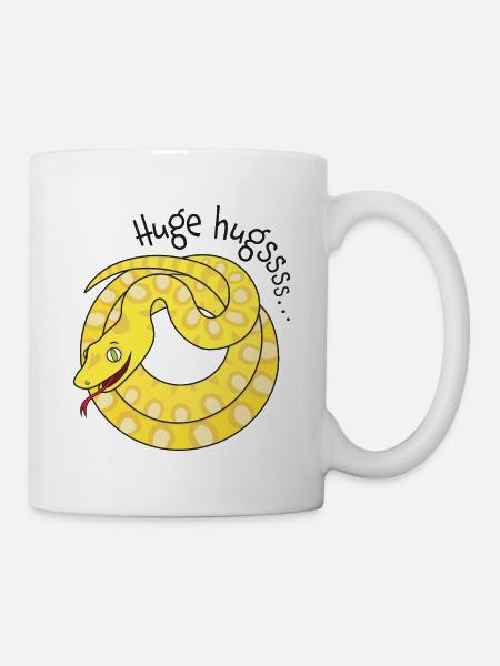 Câlins serrés disponibles chez python! - Mug blanc - blanc