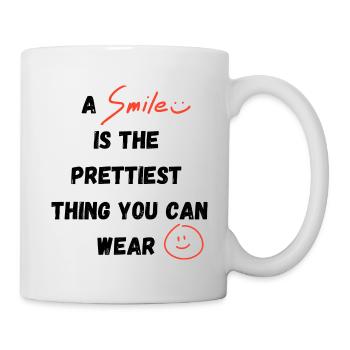 A Smile is the prettiest thing you can wear - Mug - white - Right