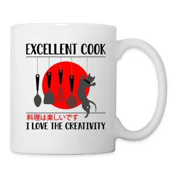kreativer Koch kocht Gourmet Hobbykoch Chefkoch - Tasse - Weiß - Rechts
