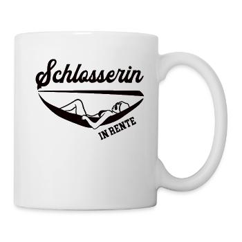 Schlosserin Rente Ruhestand Metallbauer Rentnerin - Tasse - Weiß - Rechts