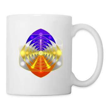 Spiralblume des goldenen Schnittes hexa - Tasse - Weiß - Rechts