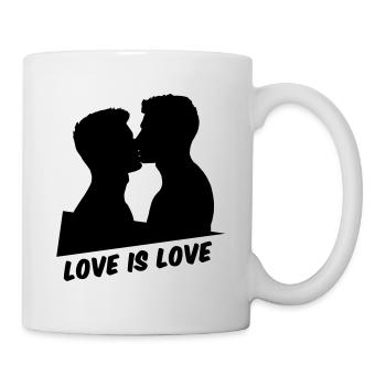 equal love - gay men kiss - Mug - white - Right