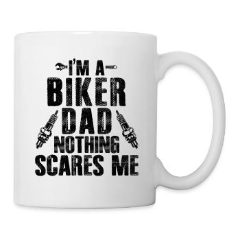 I'm a biker dad with nothing scared - Mug - white - Right