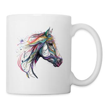 Cheval Cheval Motif Animaux Cadeau Art Animal Motif - Mug blanc - blanc - Droite