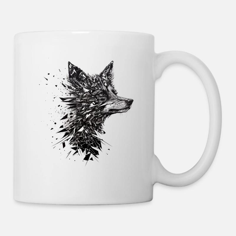 Fuchs Fuchsmotiv Tiere Geschenk Kunst Tiermotiv - Tasse - Weiß