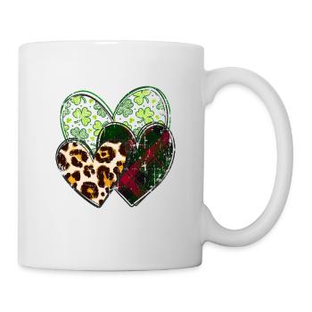 St Patrick’s day, Shamrock, Clover Distressed - Mug - white - Right