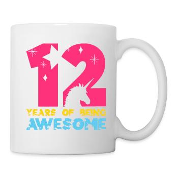 12 ANS D’ÊTRE UNE LICORNE GÉNIALE 12E ANNIVERSAIRE - Mug blanc - blanc - Droite