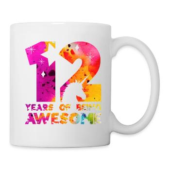 12 ANS D’ÊTRE UNE LICORNE GÉNIALE 12E ANNIVERSAIRE - Mug blanc - blanc - Droite