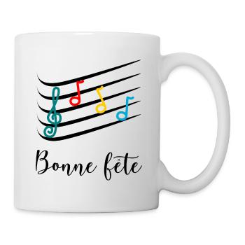 MAMIE. FÊTE DES MÈRES. BONNE FÊTE MAMIE. JE T'AIME - Mug blanc - blanc - Droite