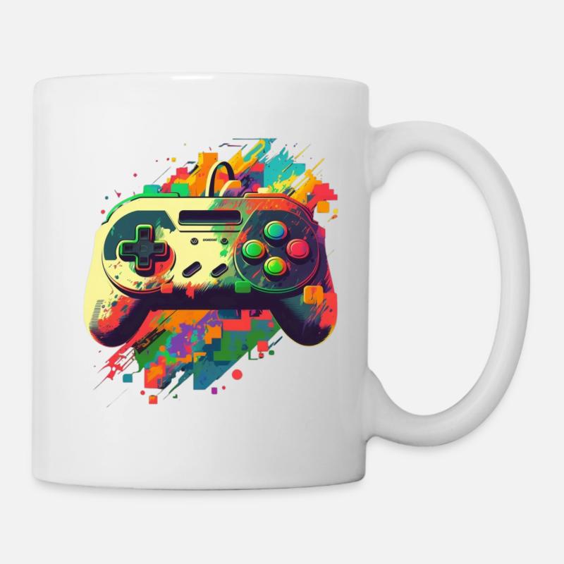 Retro Konsole - Tasse - Weiß