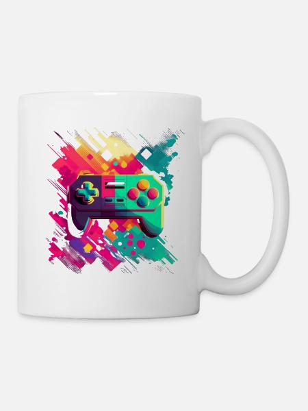Retro Konsole - Tasse - Weiß
