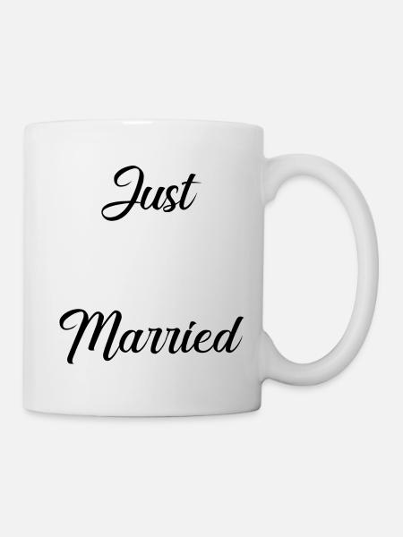 JUST MARRIED. EVJF. SAINT VALENTIN.VIVE LES MARIES - Mug blanc - blanc