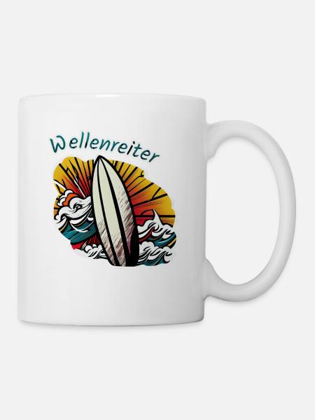 Wellenreiter - Tasse - Weiß