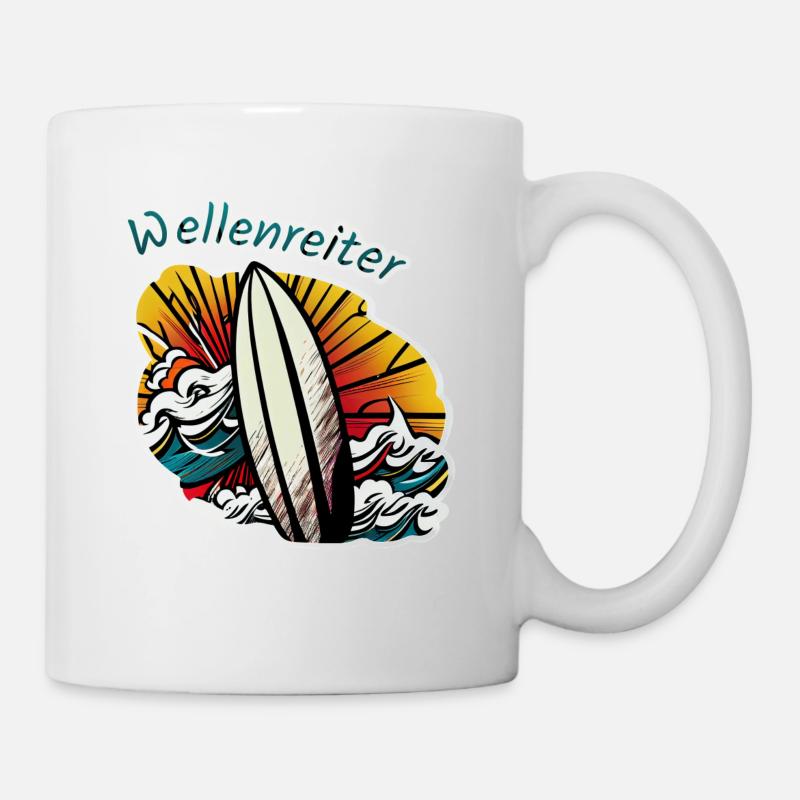 Wellenreiter - Tasse - Weiß