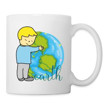 Erde Frieden - Tasse - Weiß - Rechts