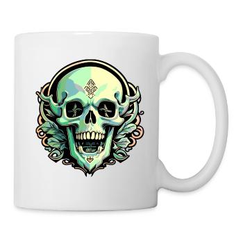 Crâne - Mug blanc - blanc - Droite