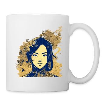Vietnamese heroine in manga style - Mug - white - Right