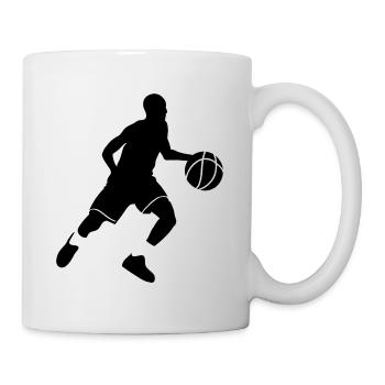 Basketballer Silhouette - Tasse - Weiß - Rechts