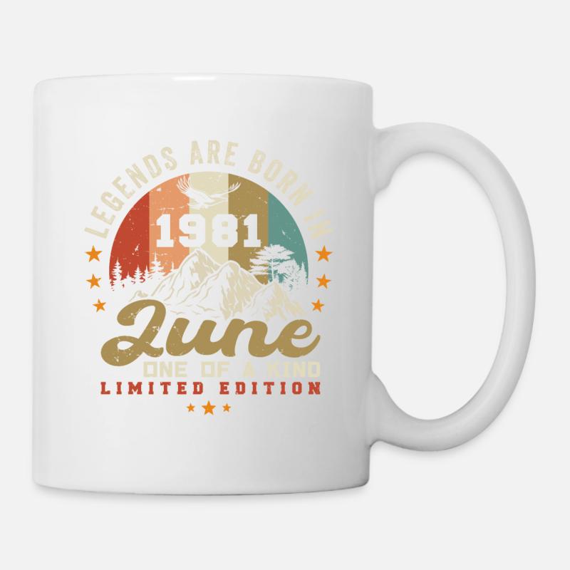 Juin 1981 anniversaire Juin 1981 Juin - Mug blanc - blanc