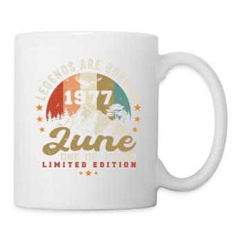 Juin 1977 anniversaire Juin 1977 Juin - Mug blanc - blanc - Droite