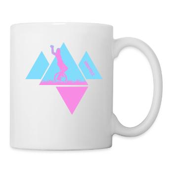 Unicycle UNICYCLE-Girl Unicycling StreetArt - Mug - white - Right