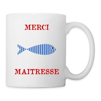 MAÎTRESSE. MERCI. MERCI MAÎTRESSE - Mug blanc - blanc - Droite