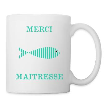 MAÎTRESSE. MERCI. MERCI MAÎTRESSE - Mug blanc - blanc - Droite