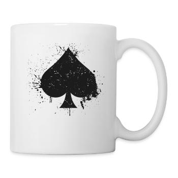 Jeu de poker Vintage Spade | Joueur de cartes - Mug blanc - blanc - Droite