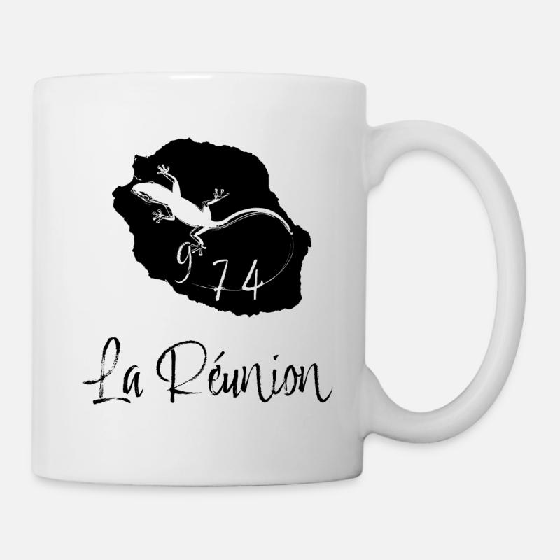 La Réunion 974 margouillat - Mug blanc - blanc