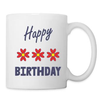 ALLES GUTE ZUM GEBURTSTAG. ALLES GUTE ZUM GEBURTSTAG. JAHRESTAG. - Tasse - Weiß - Rechts