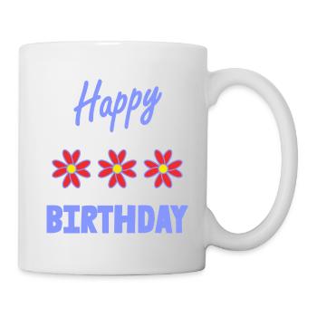 ALLES GUTE ZUM GEBURTSTAG. ALLES GUTE ZUM GEBURTSTAG. JAHRESTAG. - Tasse - Weiß - Rechts