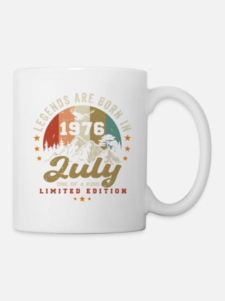 Jahrgang Geboren im Juli 1976 Jubiläum Juli 1976 - Tasse - Weiß