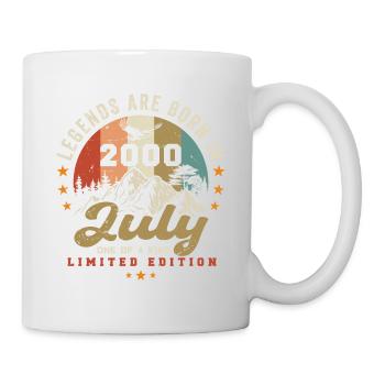 Jahrgang Geboren im Juli 2000 Jubiläum Juli 2000 - Tasse - Weiß - Rechts