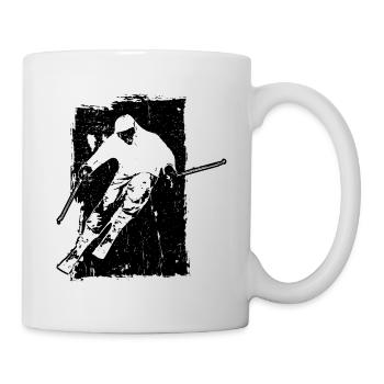 Skiing adventures in grunge style: winter magic in the - Mug - white - Right