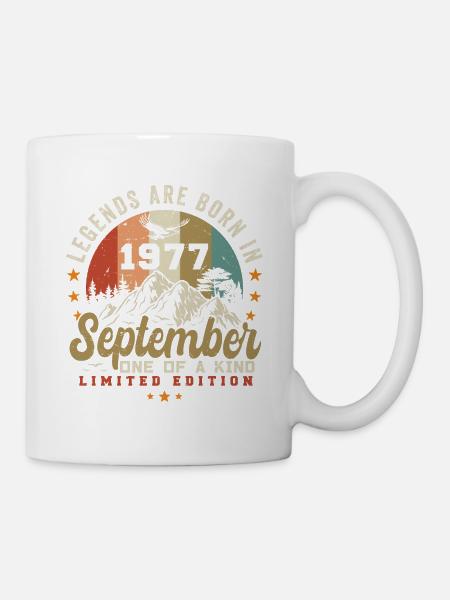 Septembre 1977, né en 1977 - Mug blanc - blanc