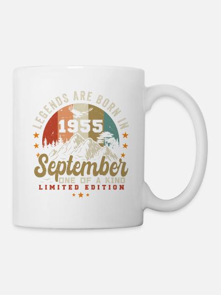 September 1955, Jahrgang 1955 geboren im September - Tasse - Weiß