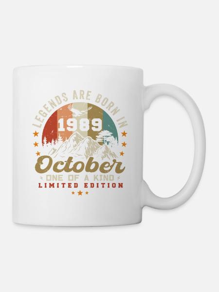 Octobre 1989 - Anniversaire en Octobre 1989 - Mug blanc - blanc