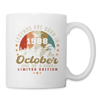 Oktober 1988 - Geburtstag im Oktober 1988 - Tasse - Weiß - Rechts